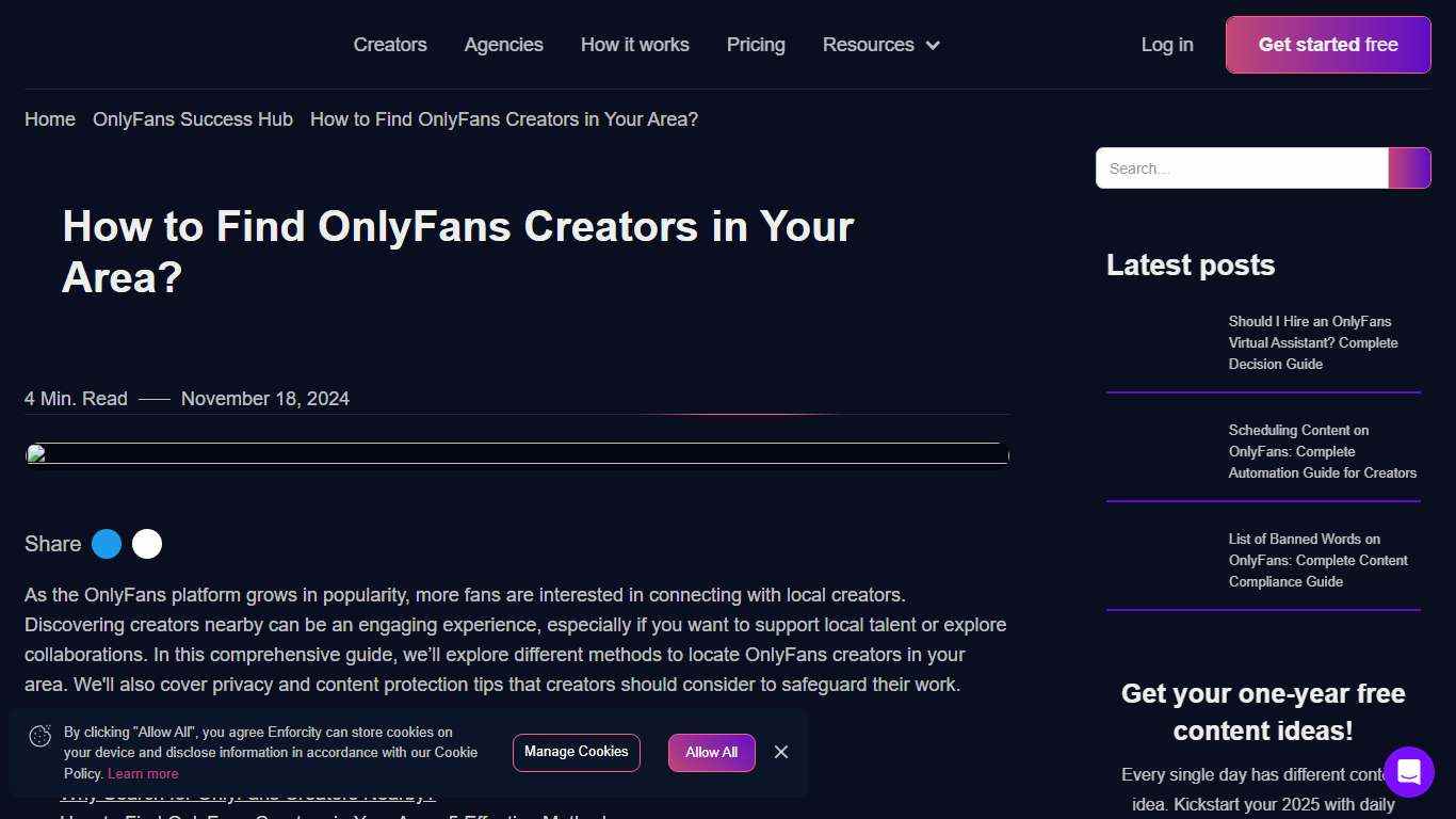 How to Find OnlyFans Creators in Your Area? | Enforcity